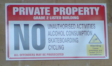 Unauthorised sign