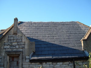 Repaired roof